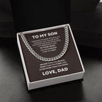 Gift For Son From Dad Cuban Chain Link Necklace