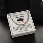 Personalized Graduation Gift for Son, Grandson, Nephew or Brother Cuban Link Necklace