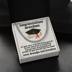 Grandson Graduation 2024 Congratulations Cuban Chain Link Necklace