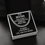 Brother Gift from Little Brother Cuban Link Chain Necklace - I Choose You