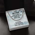 Gift for Brother from Sister Cuban Link Chain Necklace