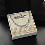 To My Husband - My Strength, My Anchor, My Peace - Cuban Link Chain Necklace