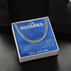 To My Husband - Making Memories - Cuban Link Chain Necklace