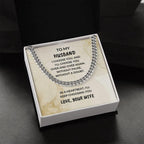 To My Husband - I Choose You - Cuban Chain Necklace