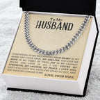 To My Husband - My Strength, My Anchor, My Peace - Cuban Link Chain Necklace