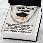 Grandson Graduation 2024 Congratulations Cuban Chain Link Necklace