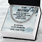 Gift for Brother from Sister Cuban Link Chain Necklace