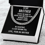 Brother Gift from Big Brother Cuban Link Chain Necklace