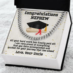 Nephew Graduation Congratulations Class 2024 from Uncle Cuban Chain Link Necklace