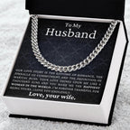 To My Husband - Love You Endlessly - Cuban Link Chain Necklace
