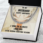 Hunter's Love Token: Funny & Personalized Cuban Necklace Birthday Gift from Wife