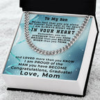 Son Graduation Gift from Proud Mom Cuban Link Chain Necklace