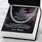To My Son - I Am the Storm - Cuban Chain Link Necklace