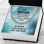 Brother Birthday Gift from Sister Cuban Link Chain Necklace