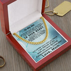 Son Graduation Love Mom Cuban Chain Link Necklace