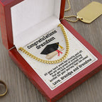 Grandson Graduation 2024 Congratulations Cuban Chain Link Necklace