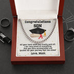 Son Graduation Gift Cuban Link Chain Necklace