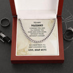 To My Husband - I Choose You - Cuban Chain Necklace