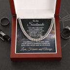 To My Soulmate - Chain Necklace with Romantic Message Card and Gift Box
