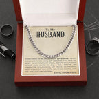 To My Husband - My Strength, My Anchor, My Peace - Cuban Link Chain Necklace