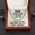 Dad Birthday Funny Cuban Link Chain Necklace
