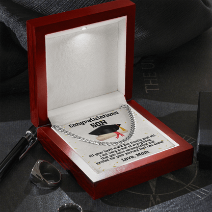 Son Graduation Gift Cuban Link Chain Necklace - Mallard Moon Gift Shop