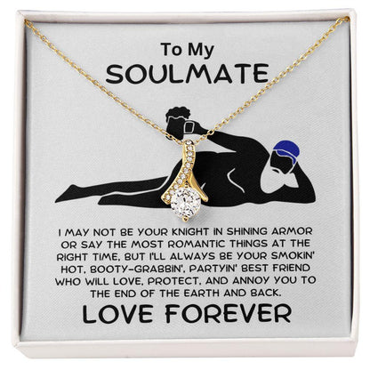 Gift for Soulmate - Not Your Knight in Shining Armor - Pendant Necklace - Mallard Moon Gift Shop