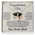 Niece Graduation Class 2025 Congratulations from Aunt and Uncle Pendant Necklace