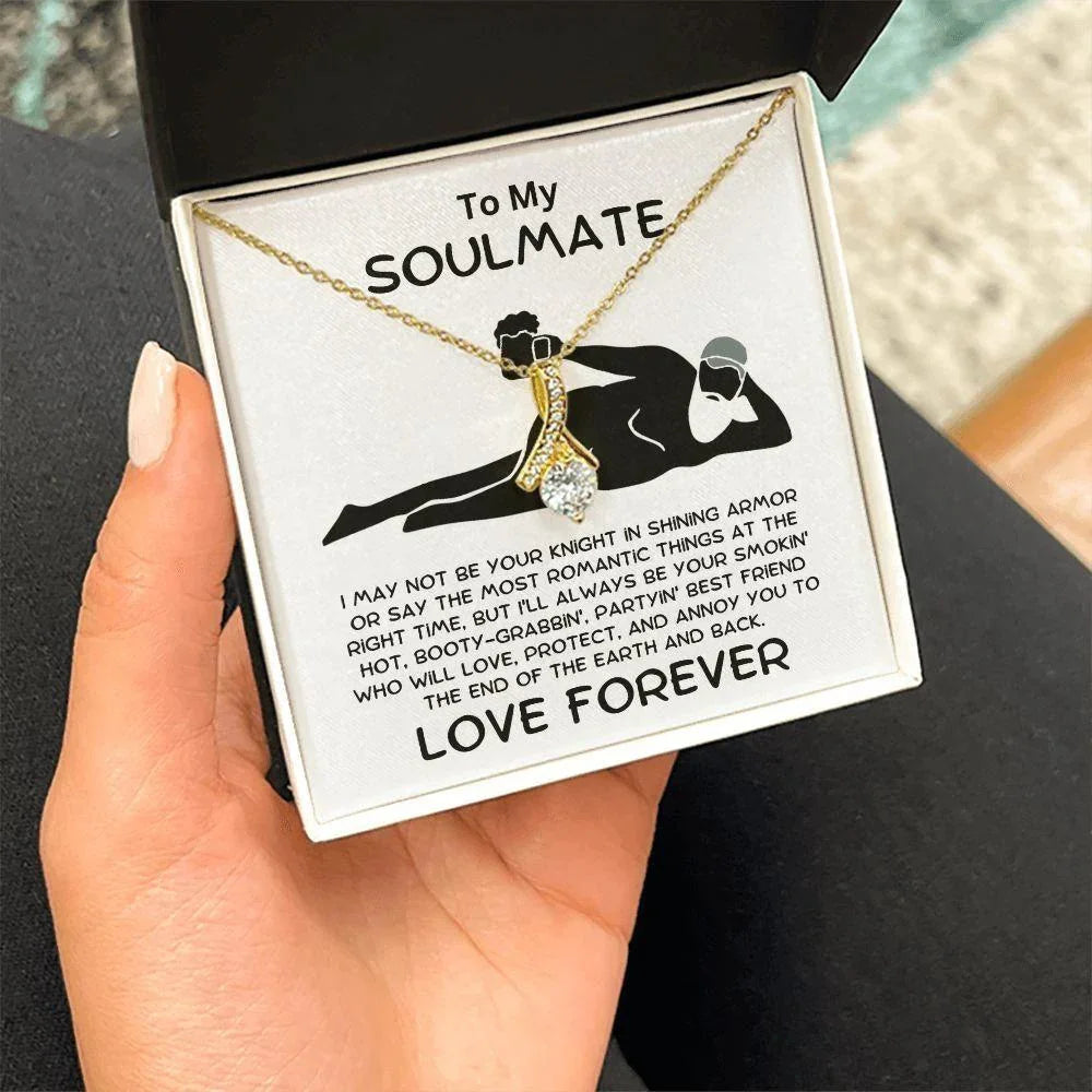 To My Soulmate - Smokin' Hot Lover - Alluring Beauty Pendant Necklace