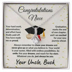 Niece Graduation Class 2025 Congratulations from Aunt and Uncle Pendant Necklace