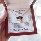 Niece Graduation Class 2025 Congratulations from Aunt and Uncle Pendant Necklace
