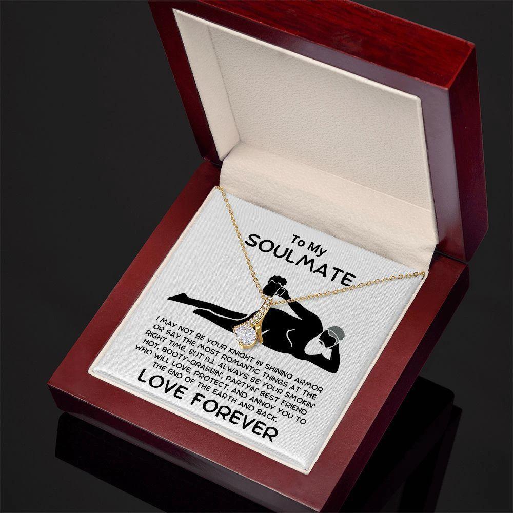 To My Soulmate - Smokin' Hot Lover - Alluring Beauty Pendant Necklace