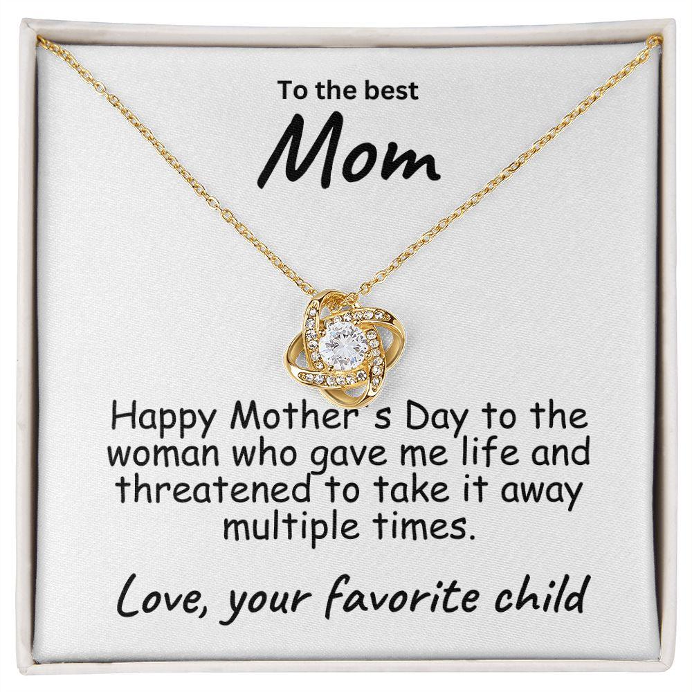 To My Mom Happy Mother's Day Love Knot Necklace - Mallard Moon Gift Shop