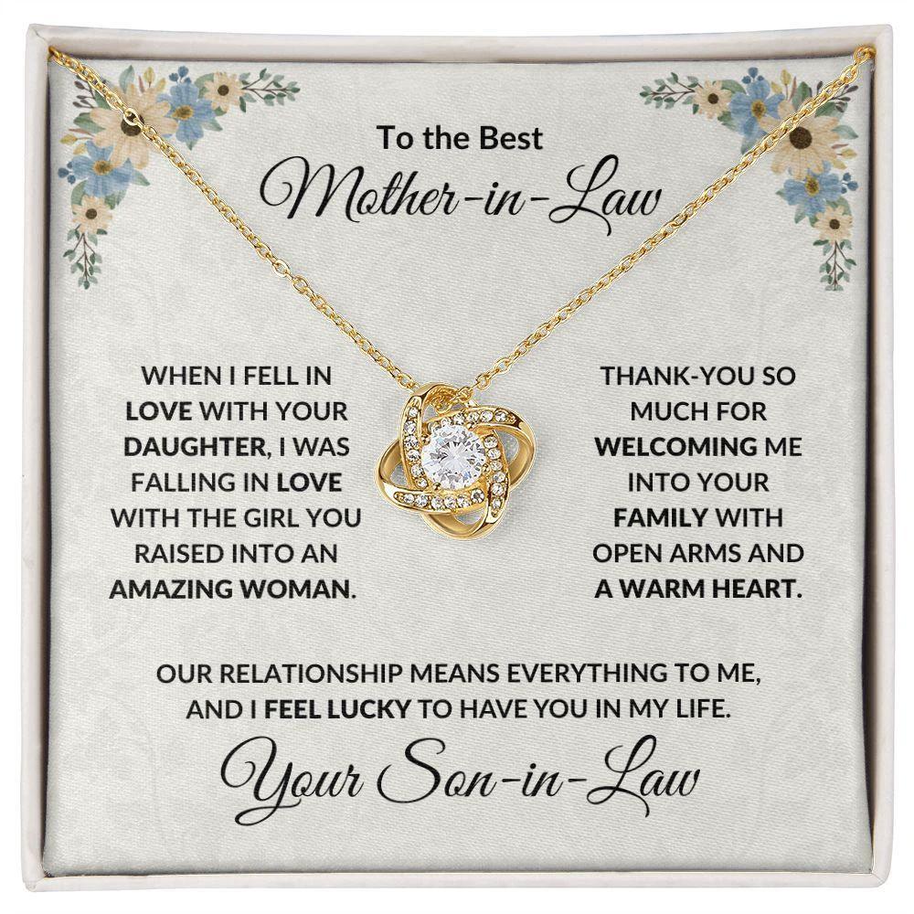 Mother-in-Law Gift Love Knot Necklace from Son-in-Law