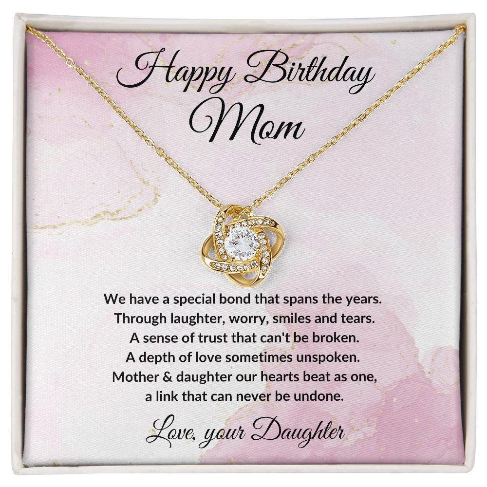 Birthday Gift for Mom - A Special Bond - Love Knot Necklace