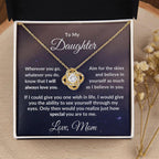 Gift for Daughter from Mom - I Believe in You - Love Knot Message Card Gift Box