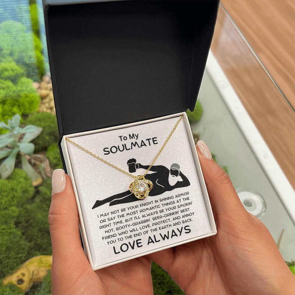Gift for Soulmate - Smokin' Hot Love Knot Necklace