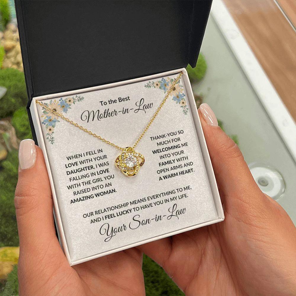 Mother-in-Law Gift Love Knot Necklace from Son-in-Law