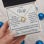 To My Wife - My Last Breath - Love Knot Necklace and Gift Box