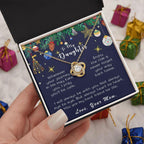 Daughter Necklace Christmas Message Card Gift Box Love Mom Friend for Life