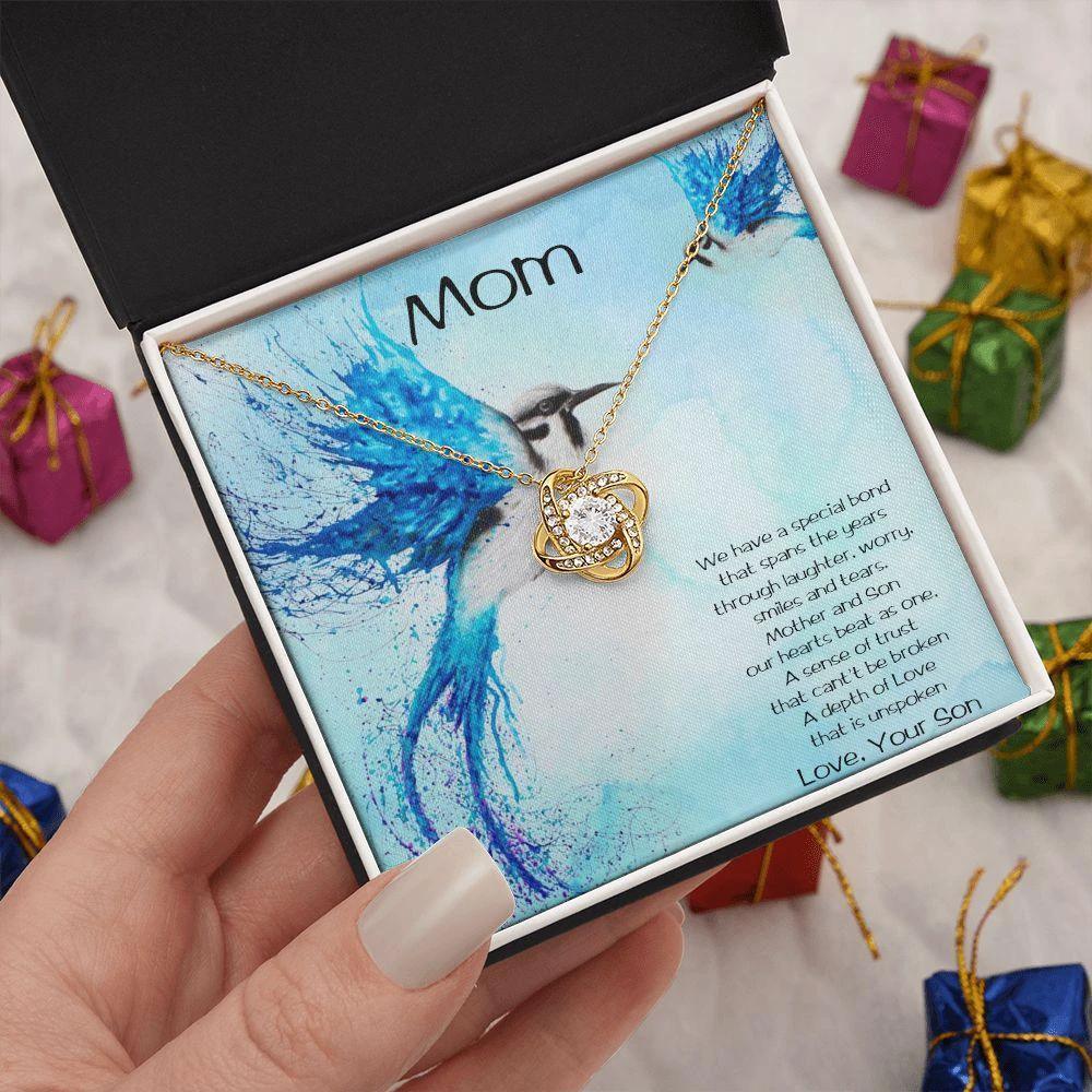 Gift for Mom from Son Love Knot Pendant Necklace