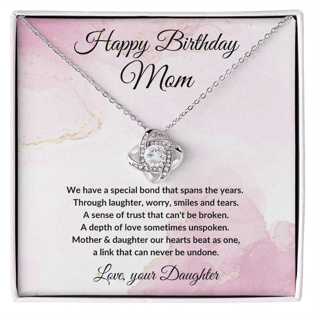 Birthday Gift for Mom - A Special Bond - Love Knot Necklace