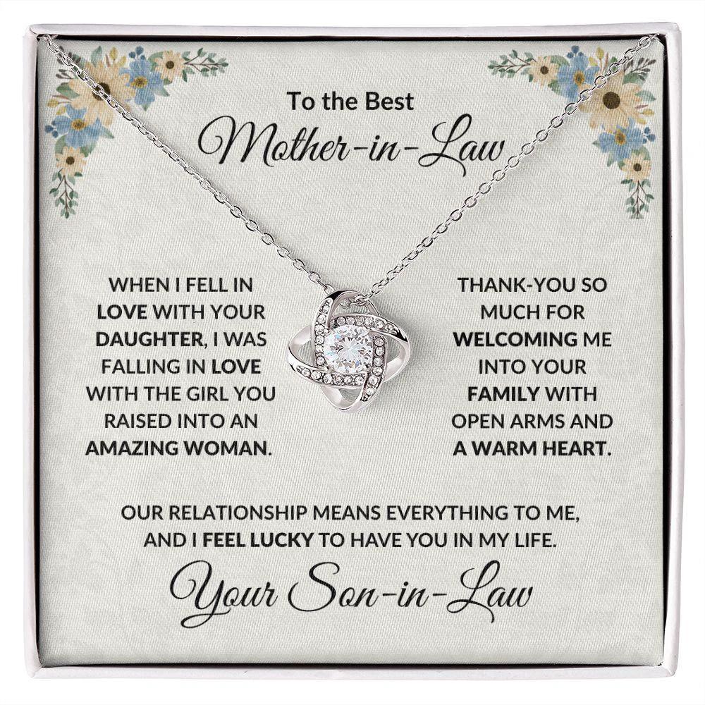 Mother-in-Law Gift Love Knot Necklace from Son-in-Law