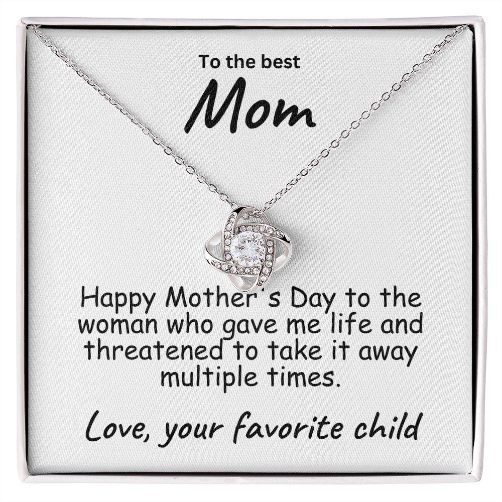 To My Mom Happy Mother's Day Love Knot Necklace - Mallard Moon Gift Shop