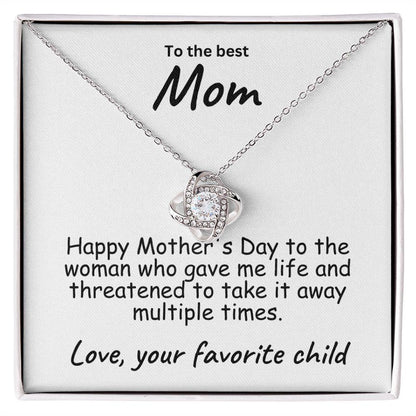 To My Mom Happy Mother's Day Love Knot Necklace - Mallard Moon Gift Shop