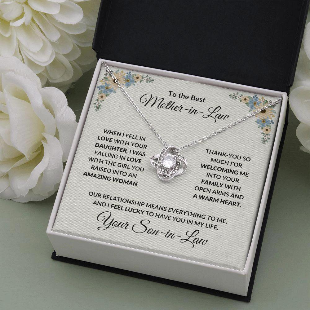 Mother-in-Law Gift Love Knot Necklace from Son-in-Law