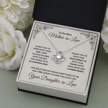 Gift for Mother-in-Law Love Knot Necklace from Daughter-in-Law - Mallard Moon Gift Shop
