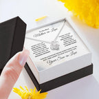 To the Best Mother-in-Law Love Knot Necklace Personalized From Son-in-Law