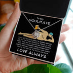 To My Soulmate Not Your Knight in Shining Armor Love Knot Necklace