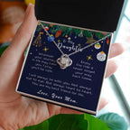 Daughter Necklace Christmas Message Card Gift Box Love Mom Friend for Life